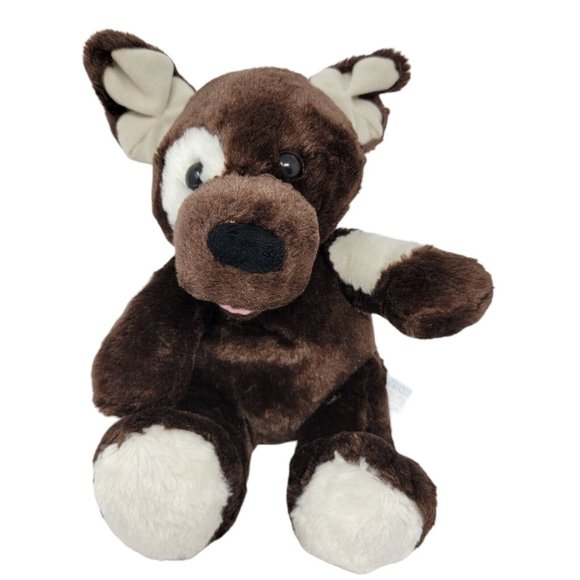 Build-A-Bear Dark Brown Puppy Dog Plush Stuffed Animal 14" 2011 Spot On Eye - Picture 1 of 3